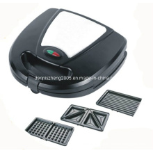 Sandwich-Toaster mit abnehmbare Platte, 3 in 1 Sandwich Panini und Waffel-Presse mit 3 Sets mit abnehmbaren Heizplatten